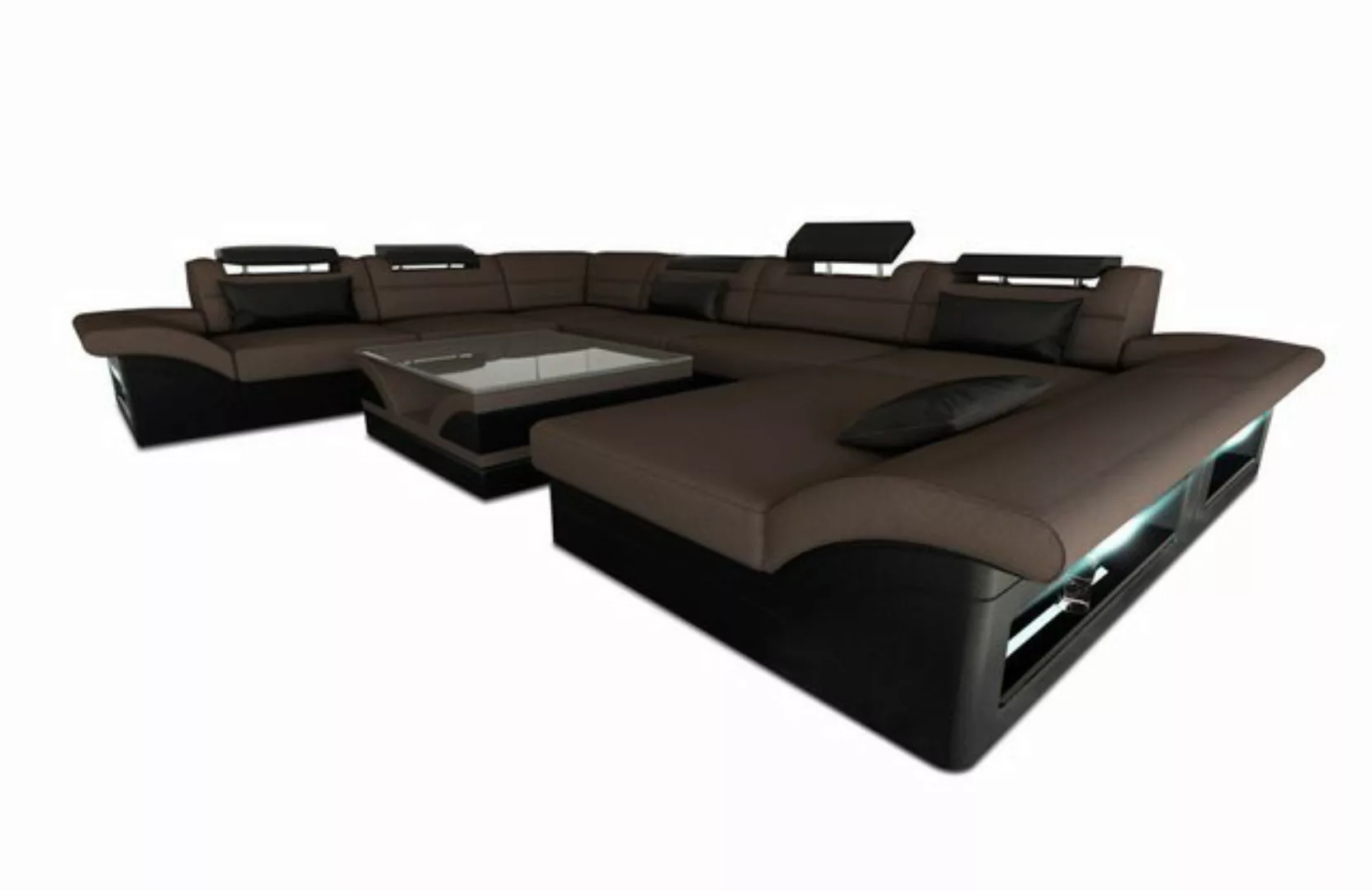 Sofa Dreams Wohnlandschaft Polster Stoffsofa Couch Enzo XXL U Form Stoff So günstig online kaufen