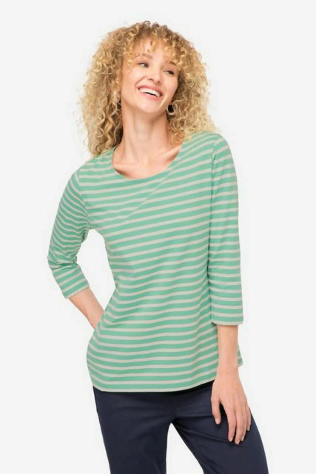 Laurasøn Rundhalsshirt Ringel-T-Shirt Regular Fit günstig online kaufen