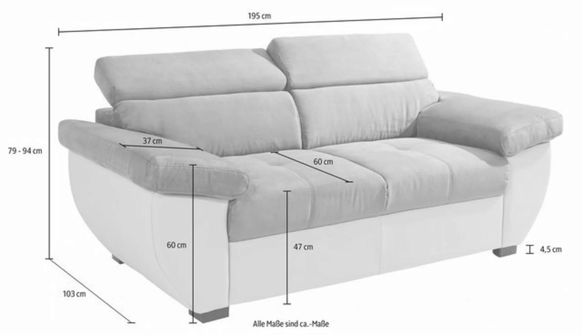 COTTA Polstergarnitur Speedway, (Set), Set: bestehend aus 2-Sitzer Sofa und günstig online kaufen