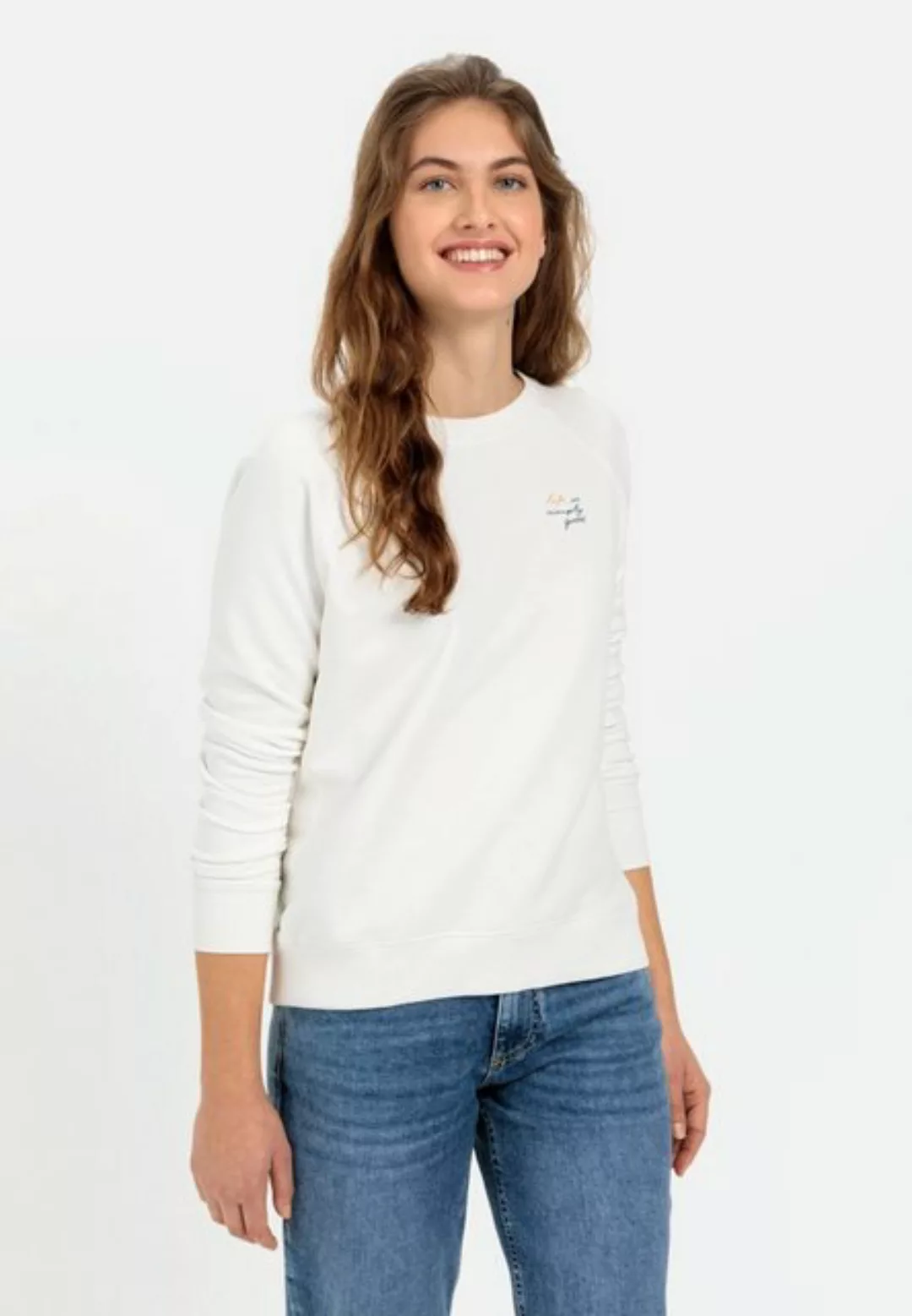 camel active Sweatshirt mit Blütenprint auf dem Rücken günstig online kaufen