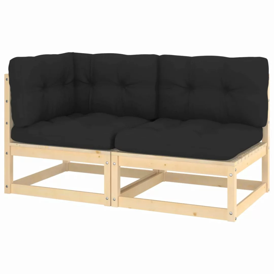 2-tlg. Garten-lounge-set Mit Kissen Massivholz Kiefer günstig online kaufen