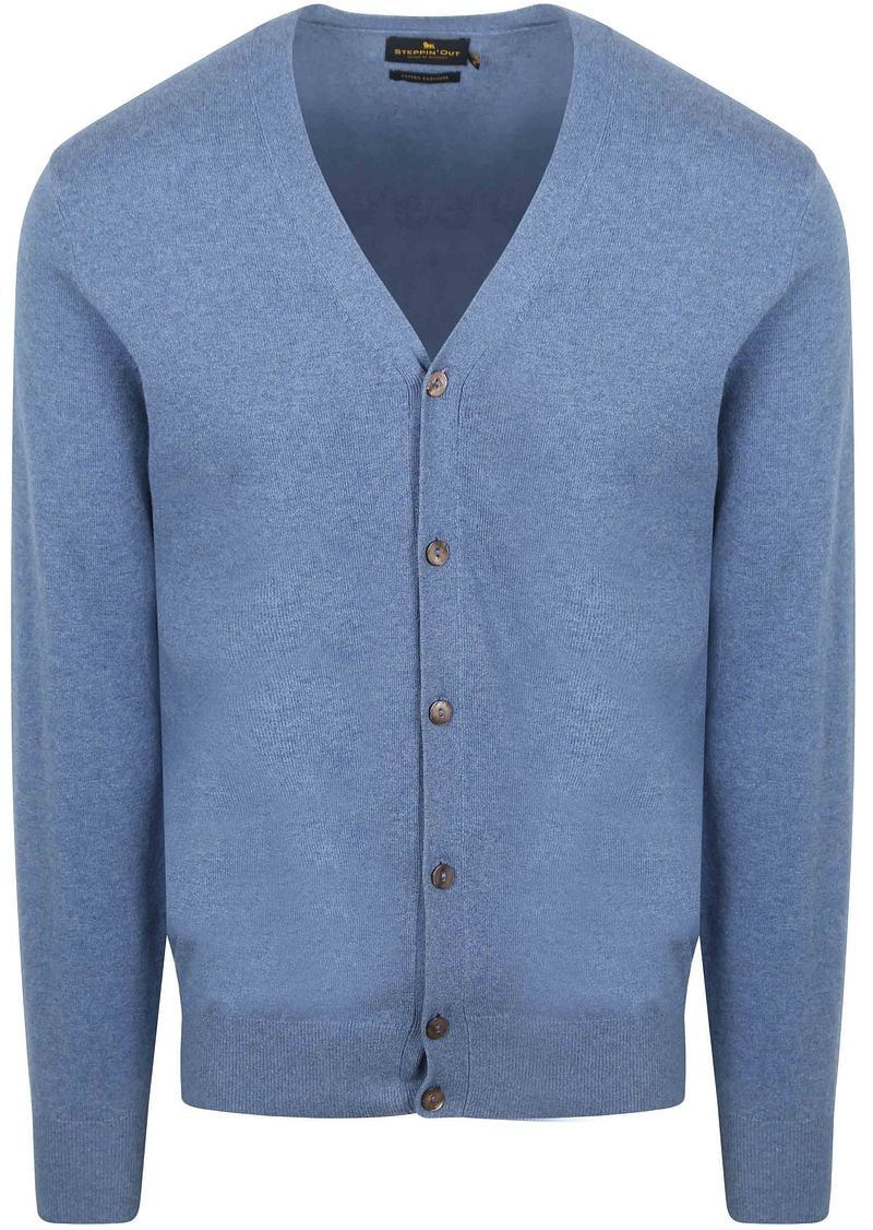 Steppin' Out Strickjacke Cotton Cashmere Blau - Größe 3XL günstig online kaufen