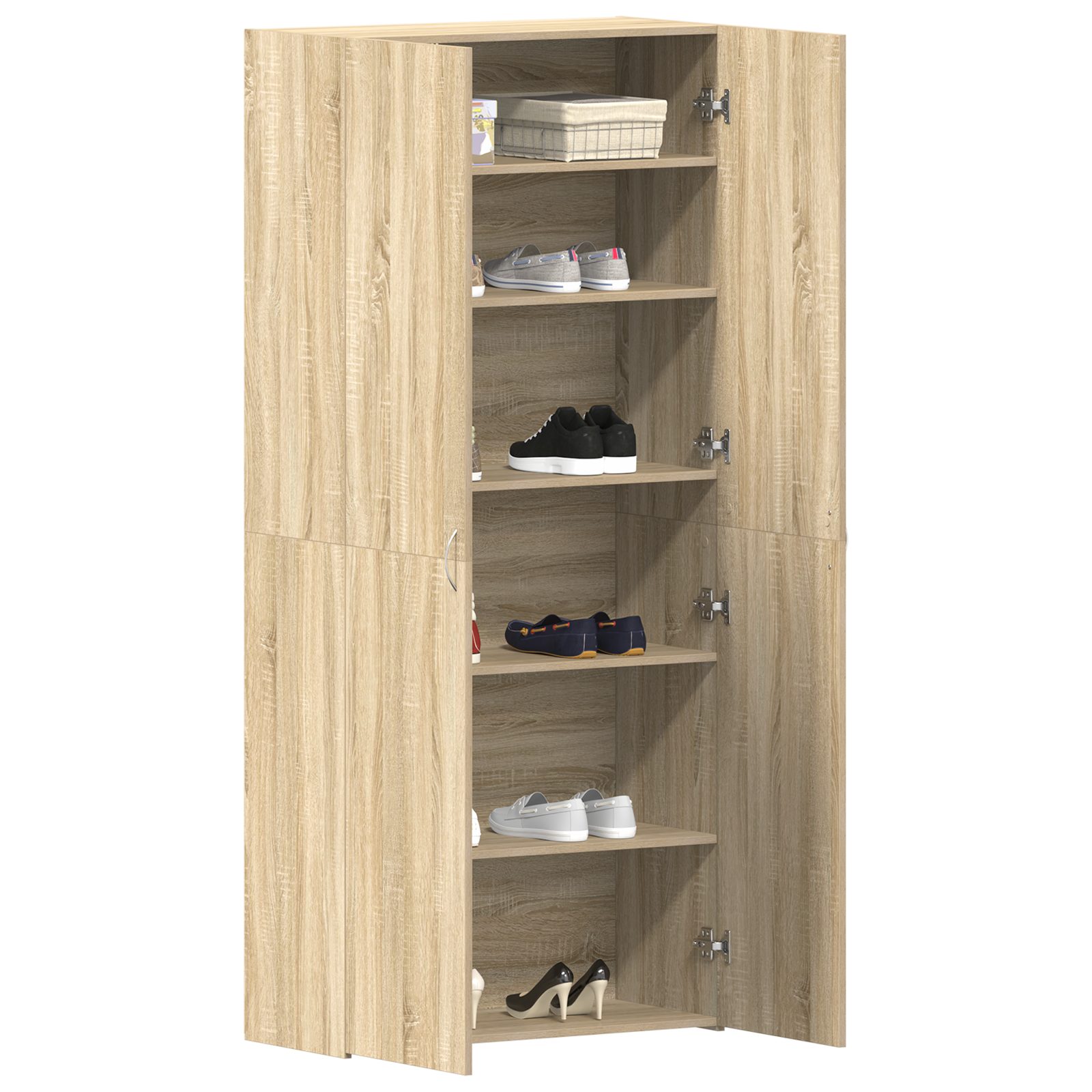 vidaXL Schuhregal Schuhschrank Sonoma Eiche 80x35,5x180 günstig online kaufen