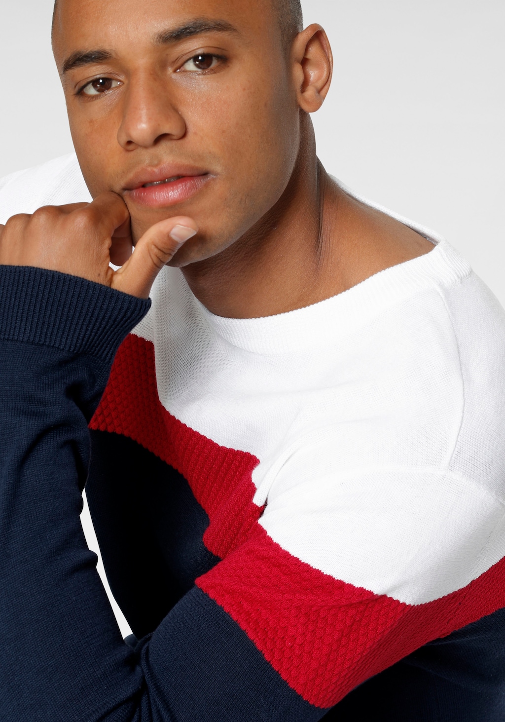 H.I.S Rundhalspullover "neue Farben", Colorblocking, in leichter Strickqual günstig online kaufen