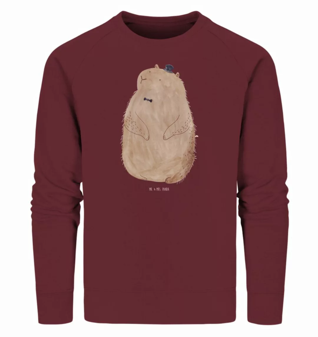 Mr. & Mrs. Panda Longpullover Größe L Murmeltier - Burgundy - Geschenk, lus günstig online kaufen