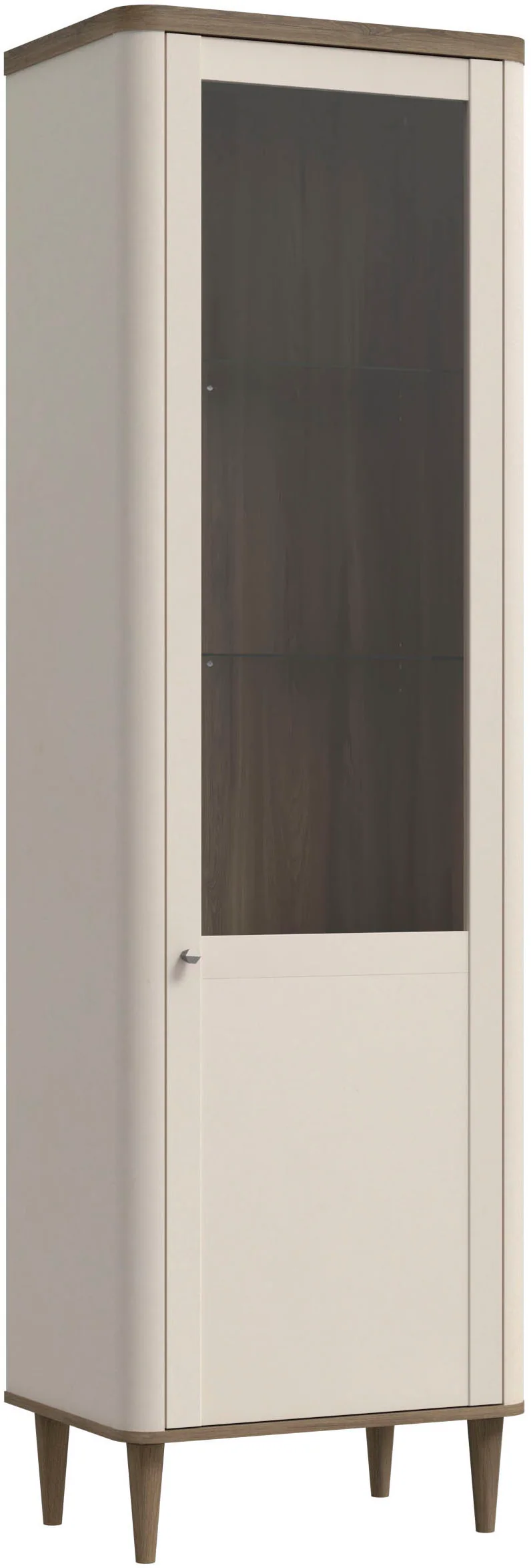 FORTE Vitrine, B/H/T 60,4/200,5/41,2 cm, Echtholzfüße günstig online kaufen