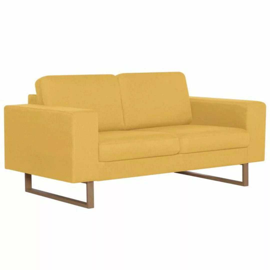 vidaXL Sofa 2-Sitzer-Sofa Stoff Gelb Couch günstig online kaufen