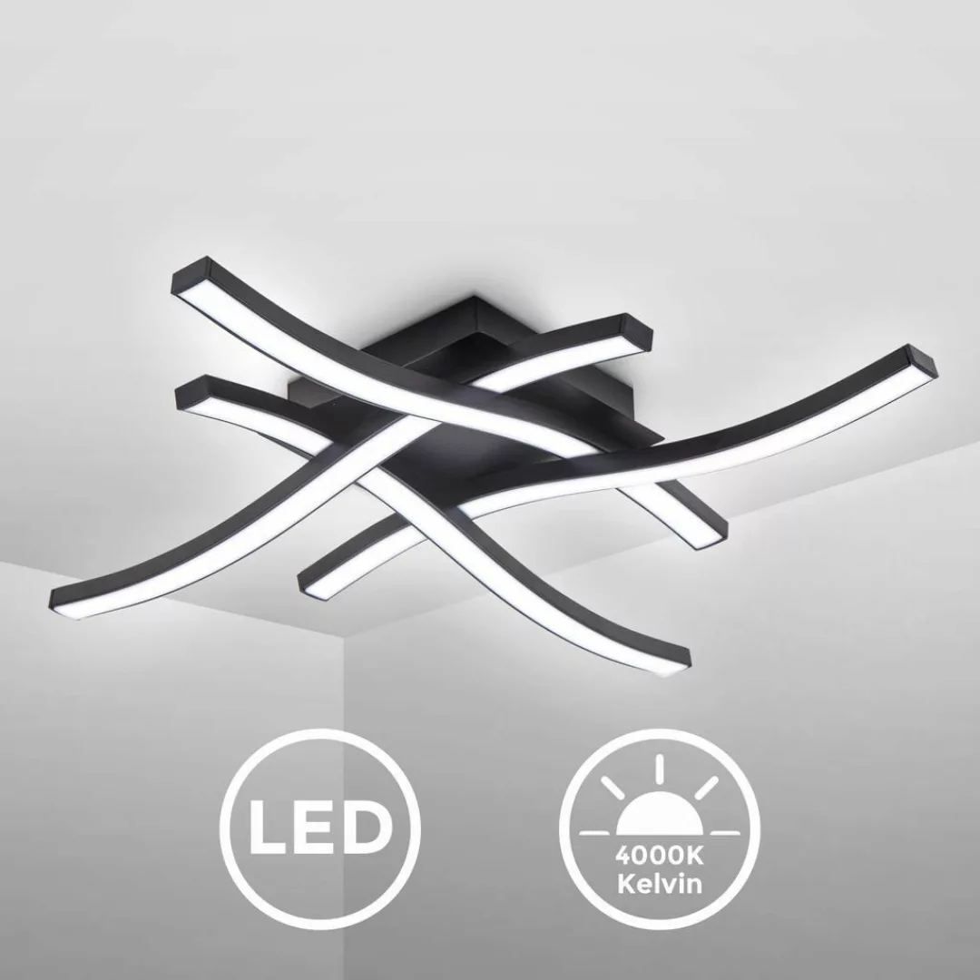 B.K.Licht Deckenleuchte moderne LED Deckenlampe 42,5x42,5cm günstig online kaufen