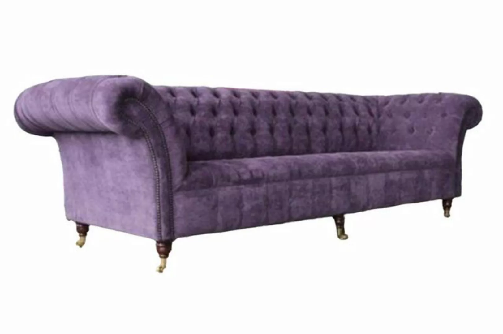 JVmoebel Chesterfield-Sofa Lila Chesterfield Textil 4-Sitzer Couch Polsterm günstig online kaufen