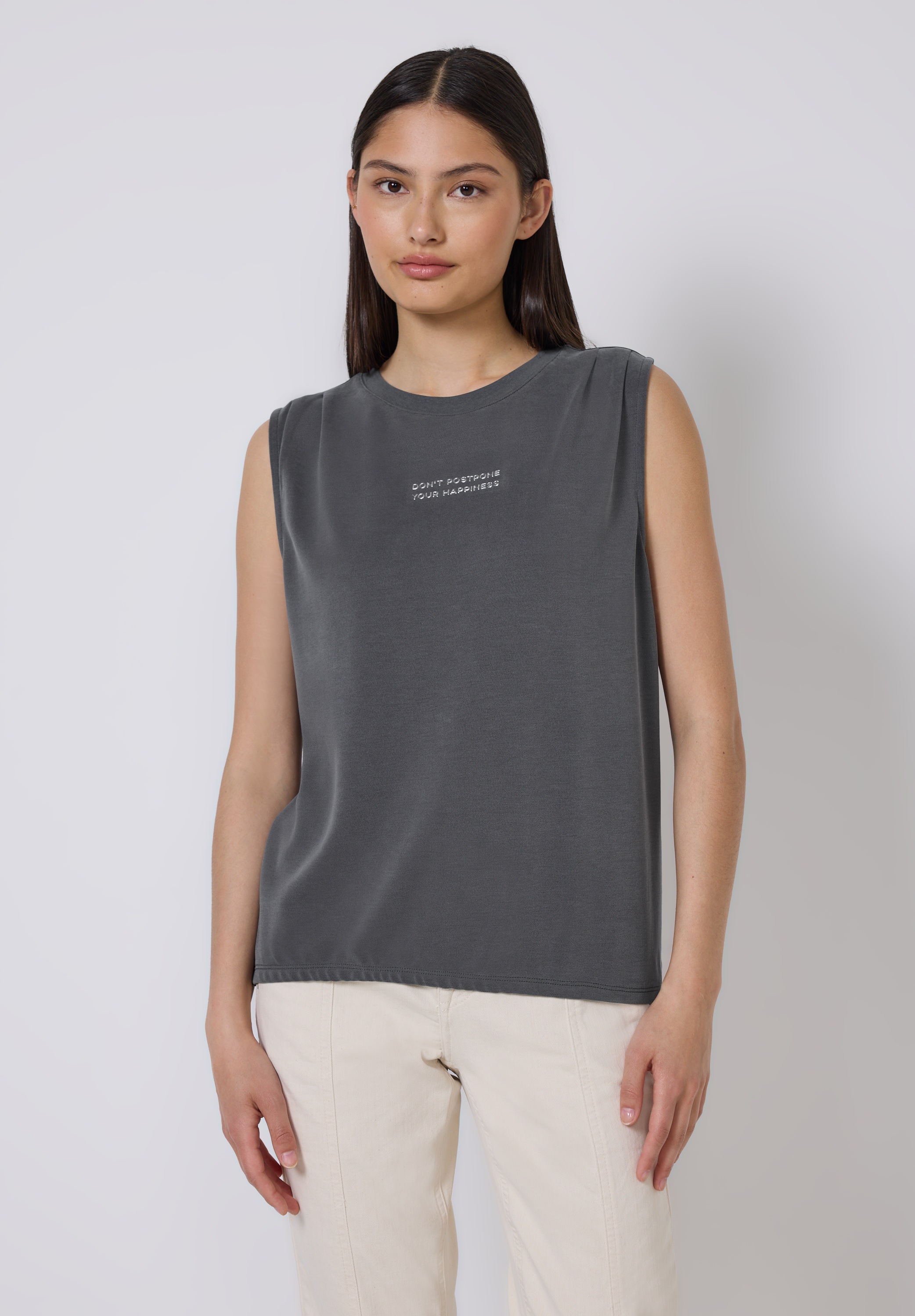 STREET ONE STUDIO T-Shirt, mit Elastiksaum günstig online kaufen