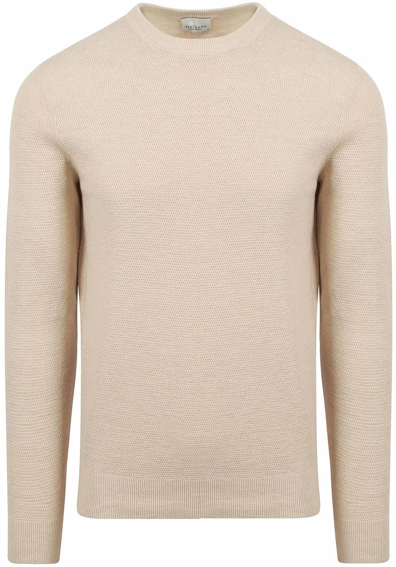 Profuomo Pullover Textured Ecru - Größe XXL günstig online kaufen