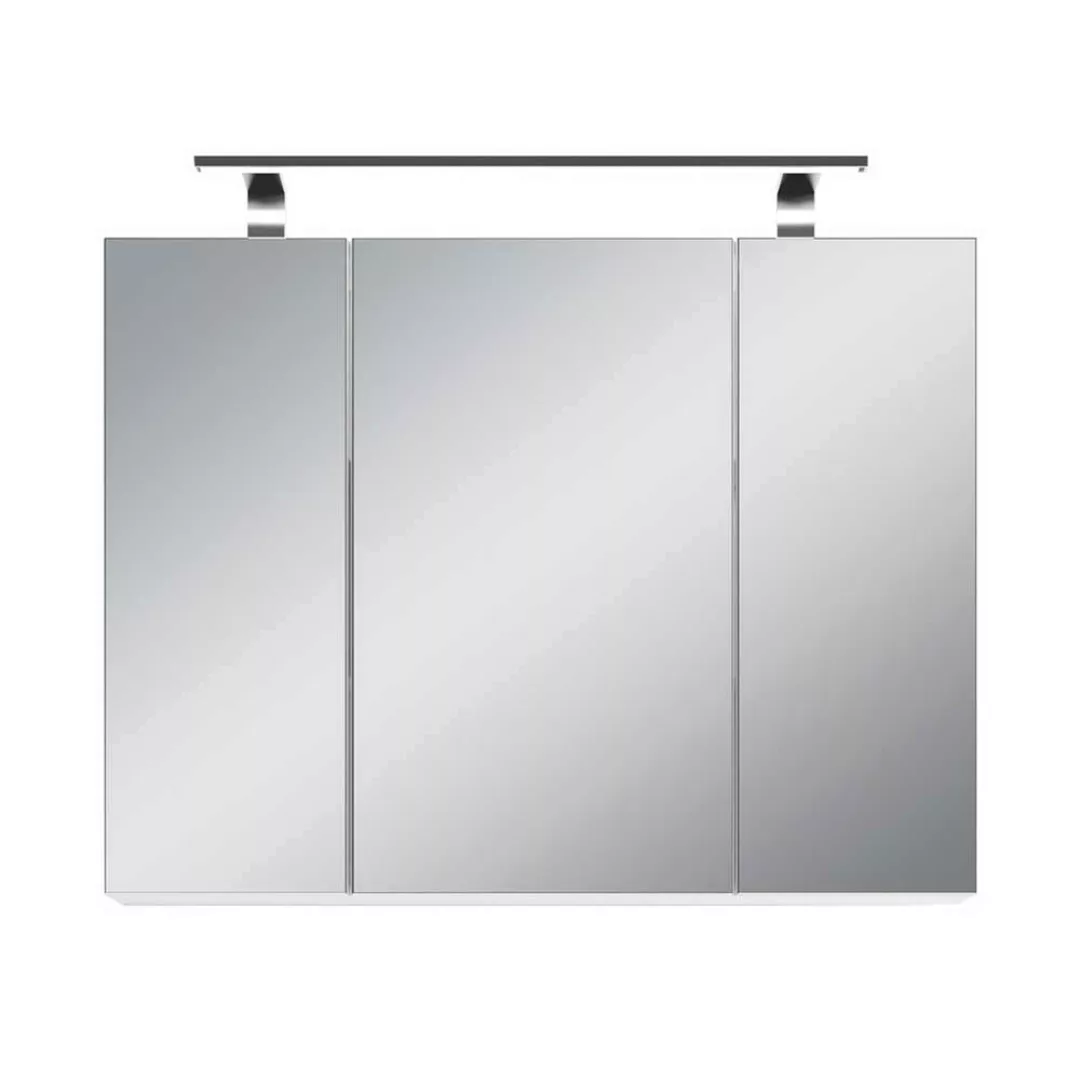 Spiegelschrank mit Aufbauleuchte 80 cm breit 64 cm hoch günstig online kaufen