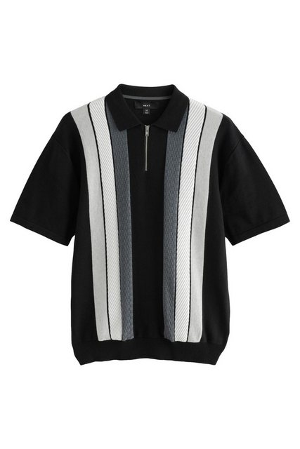 Next Polokragenpullover Regular Fit Strick-Poloshirt mit Streifen (1-tlg) günstig online kaufen