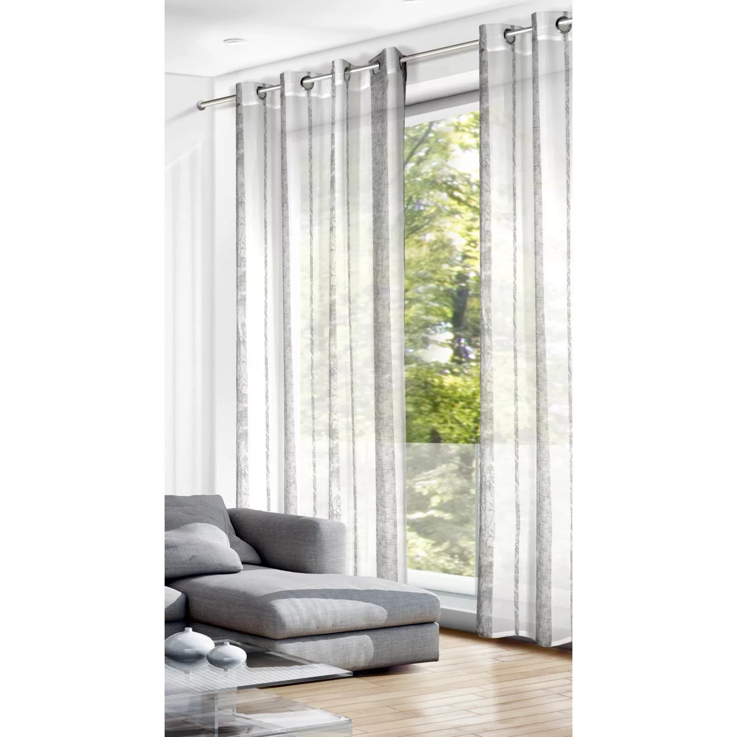 Ösenschal Ferrara Silber 245 cm x 135 cm günstig online kaufen