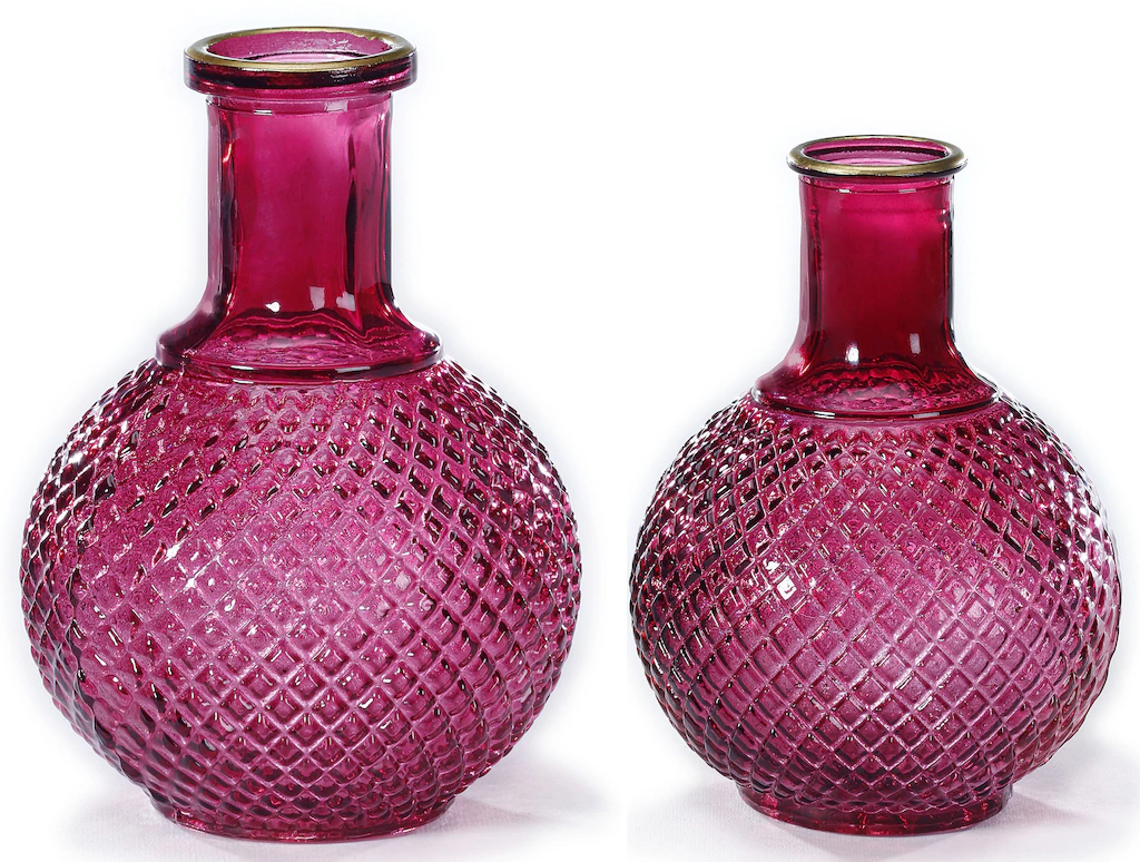 CHRISTMAS GOODS by Inge Tischvase, (Set, 2 St.), mit Rautemuster, Höhe ca. günstig online kaufen