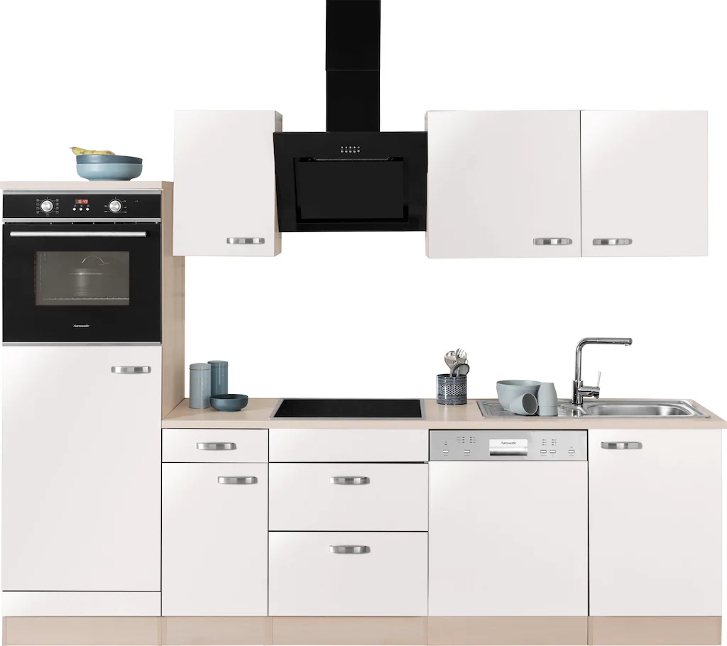 OPTIFIT Küchenzeile "Faro mit Hanseatic E-Geräten", Breite 270 cm, Türansch günstig online kaufen