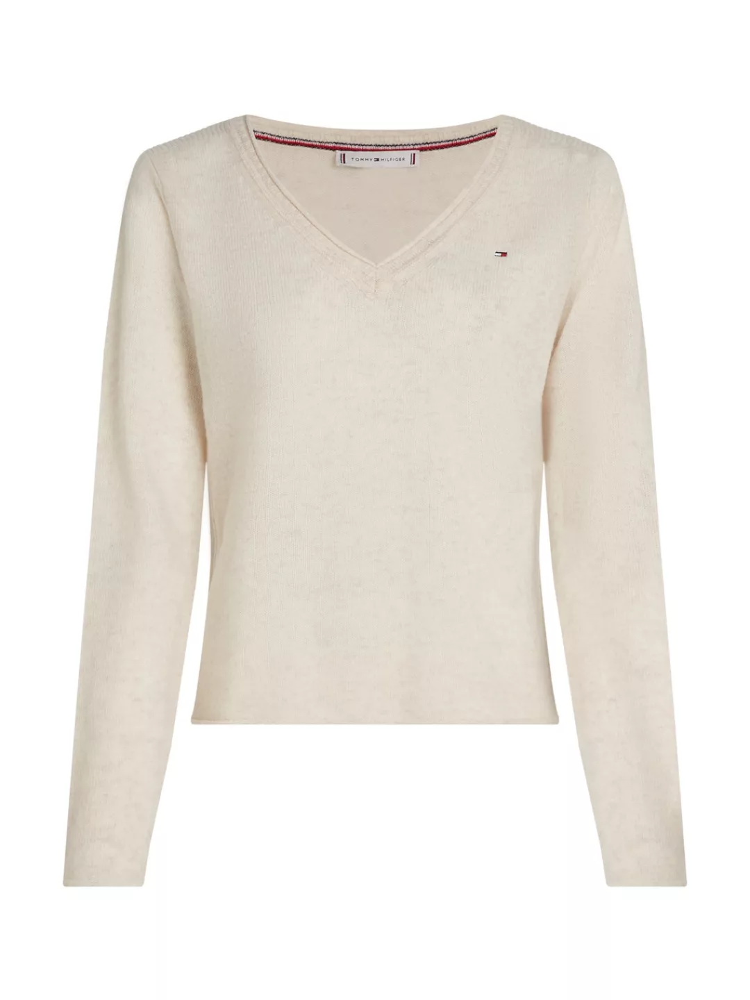 Tommy Hilfiger Strickpullover SOFT WOOL V-NK SWEATER mit V-Ausschnitt aus 1 günstig online kaufen