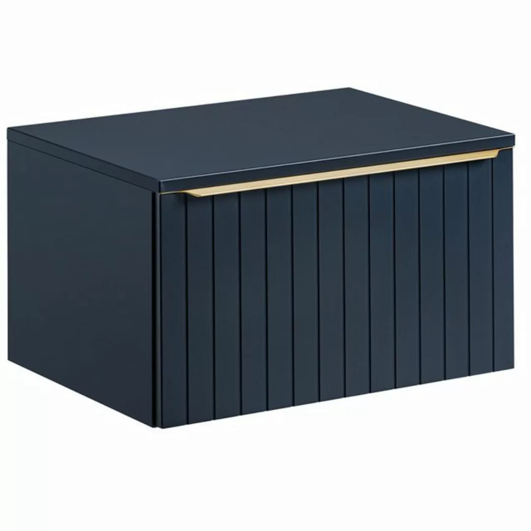 Lomadox Waschbeckenschrank PUEBLA-56-BLUE Badezimmer Unterschrank 80cm brei günstig online kaufen