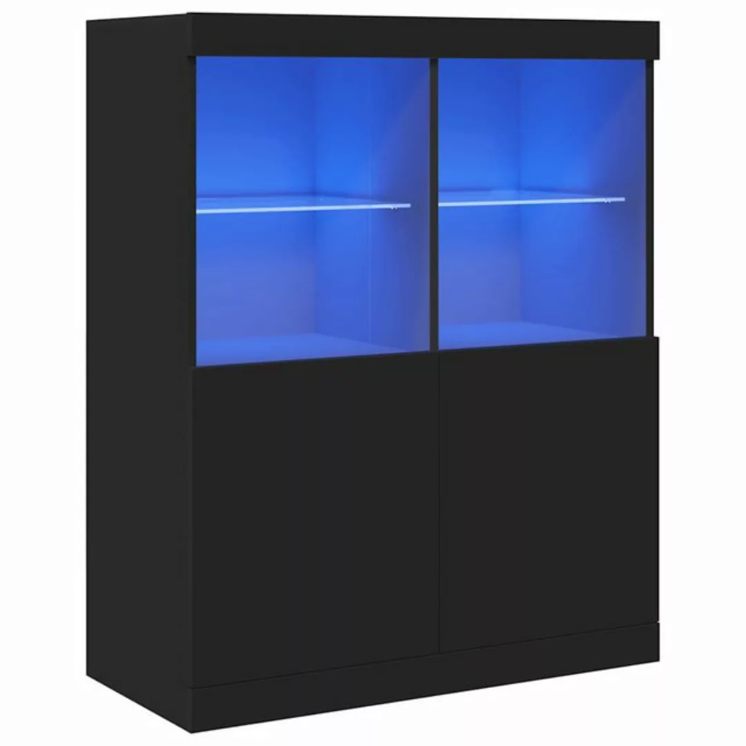 vidaXL Fächerschrank Sideboard Schwarz 81x37x100 cm Holzwerkstoff (1-St) günstig online kaufen