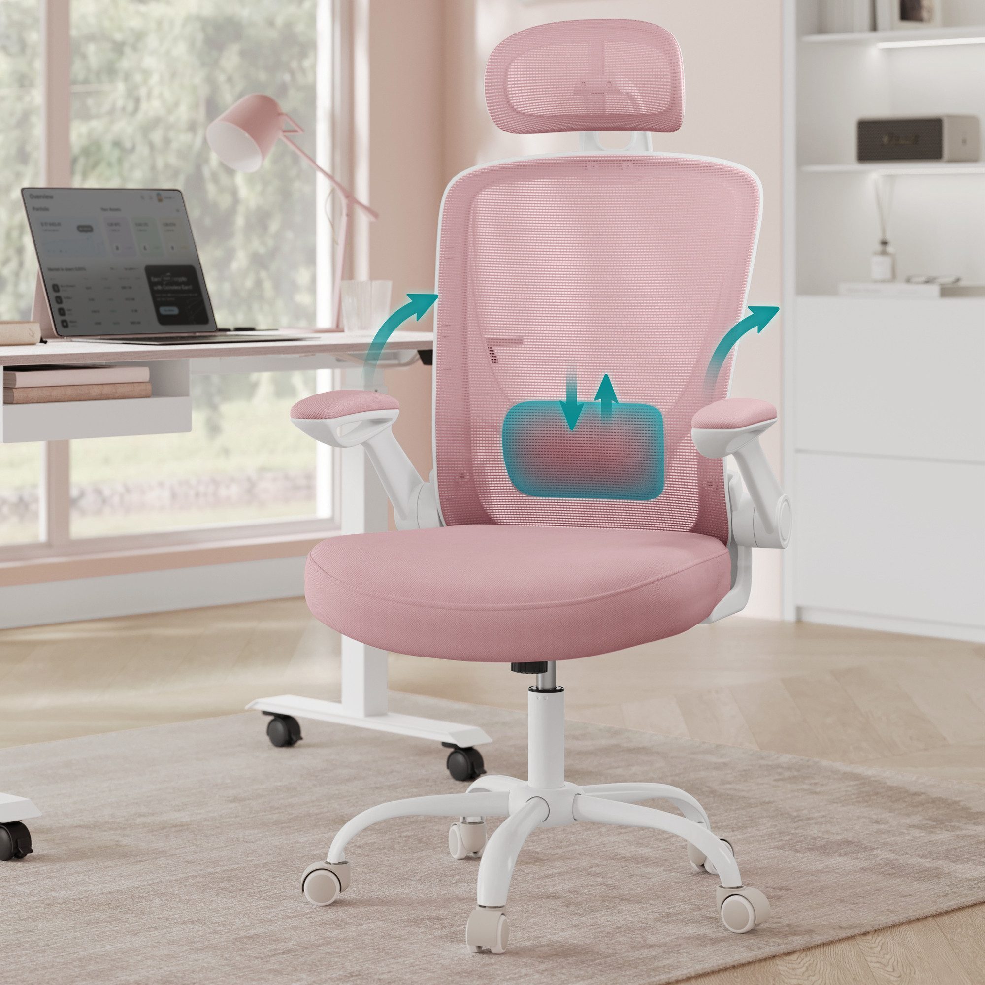 SONGMICS Bürostuhl, ergonomisch, Drehstuhl mit Mesh, günstig online kaufen