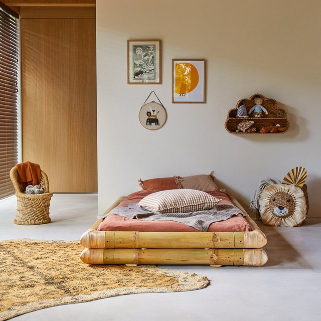 Tikamoon Kinderbett Balyss Kinder-Futonbett aus Bambus 90 x 190 cm günstig online kaufen