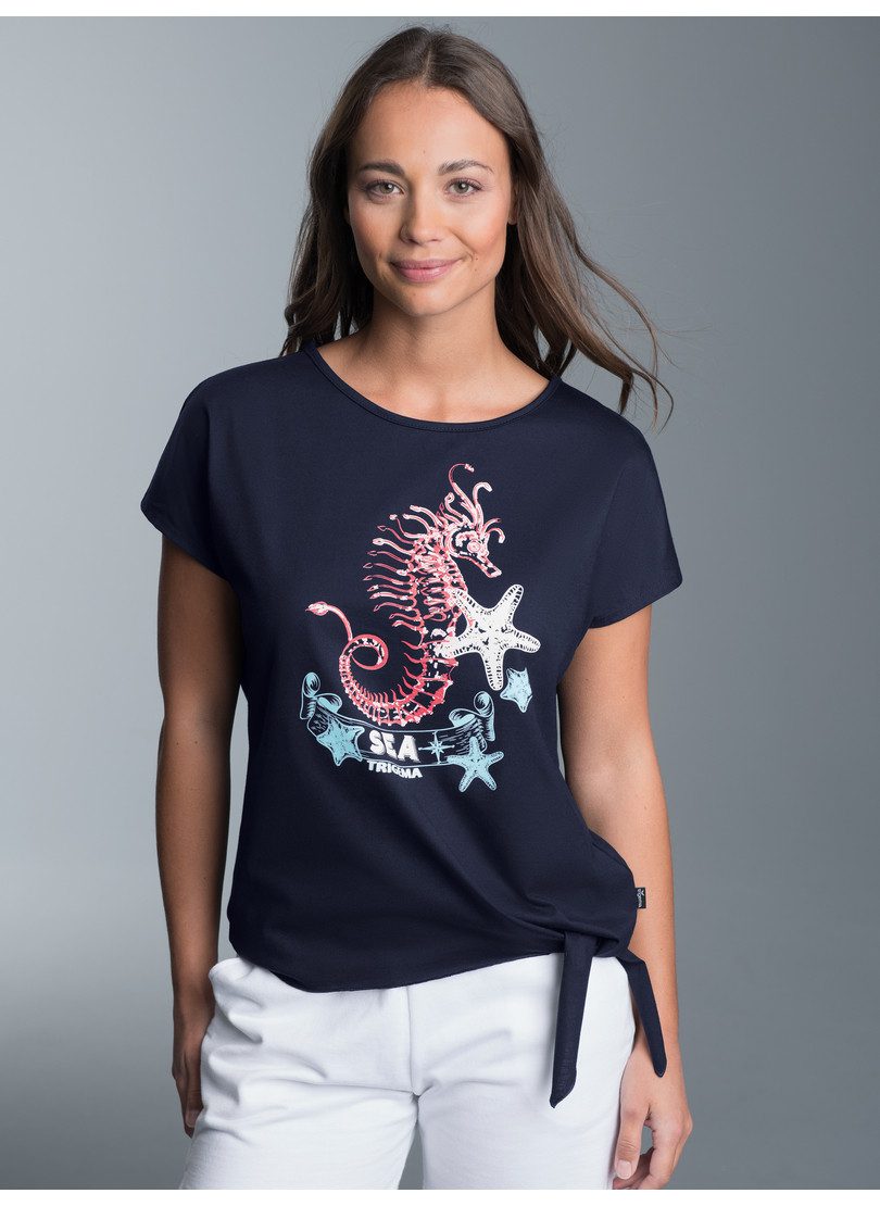 Trigema T-Shirt "TRIGEMA T-Shirt mit Seepferdchen-Printmotiv", (1 tlg.) günstig online kaufen