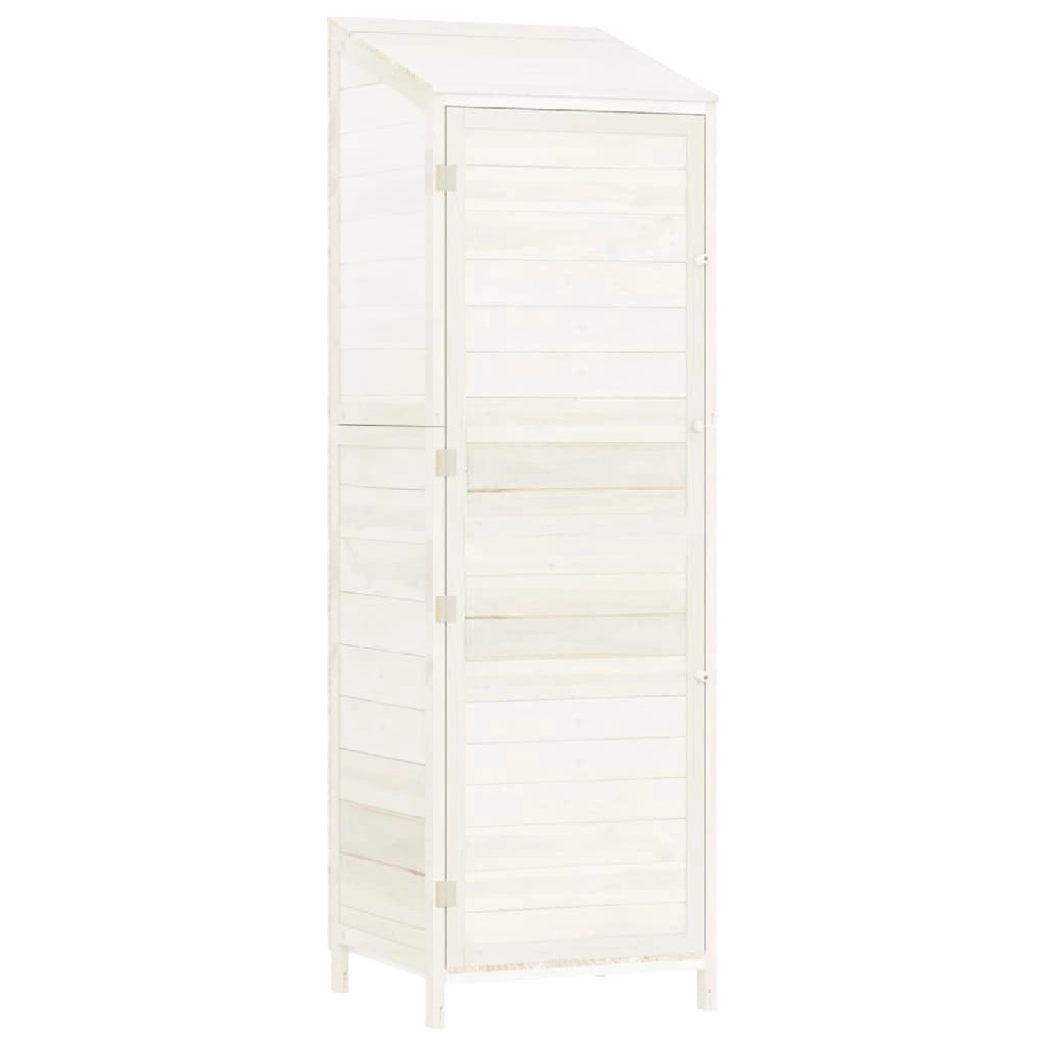 vidaXL Geräteschuppen Weiß 55x52x174,5 cm Massivholz Tanne 1156736 günstig online kaufen