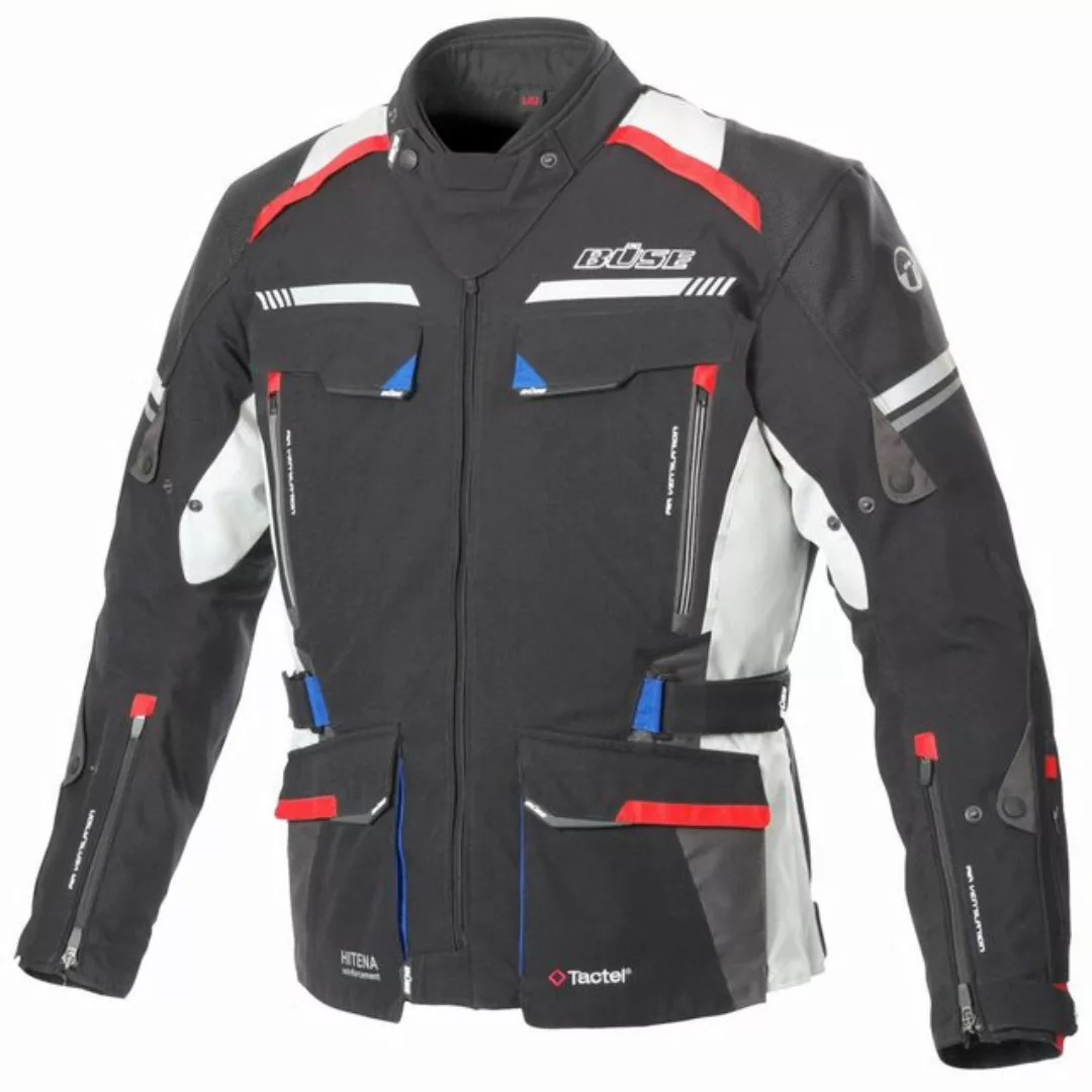 Büse Motorradjacke Büse Highland II Jacke schwarz / blau / rot 64 günstig online kaufen