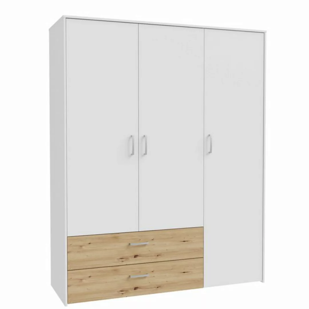 expendio Kleiderschrank Curdin 1 Weiß/ Artisan Oak Nb., 153x191x53 cm günstig online kaufen