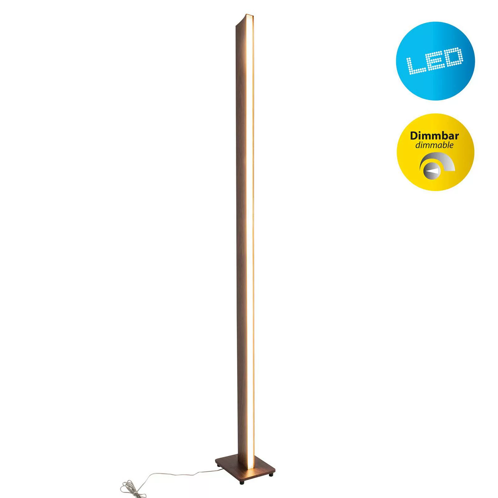 Näve Leuchten "LED Stehleuchte ""Madera"" h: 152cm natur" günstig online kaufen