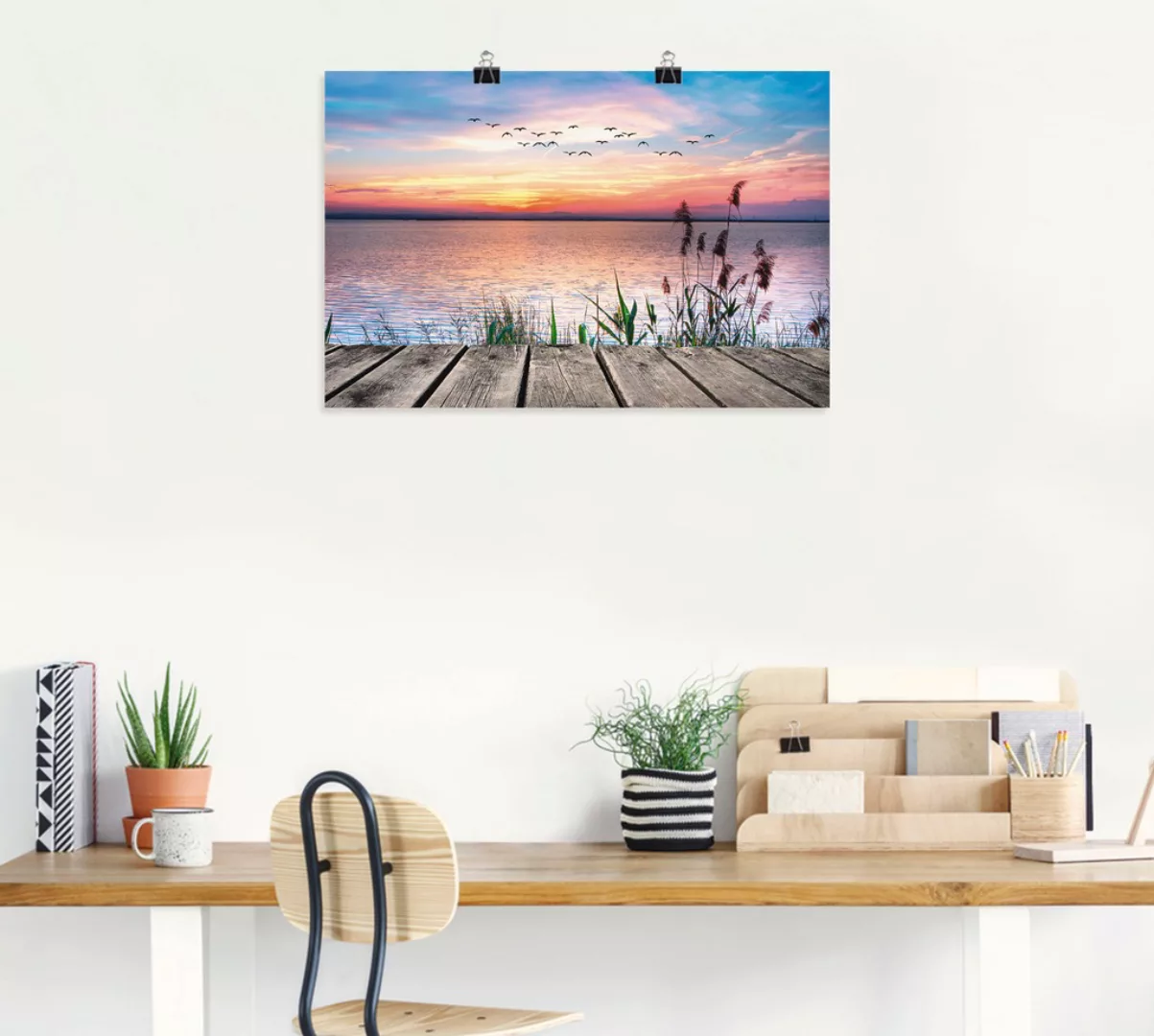 Artland Wandbild "Der See in den Farben der Wolken", Gewässer, (1 St.), als günstig online kaufen