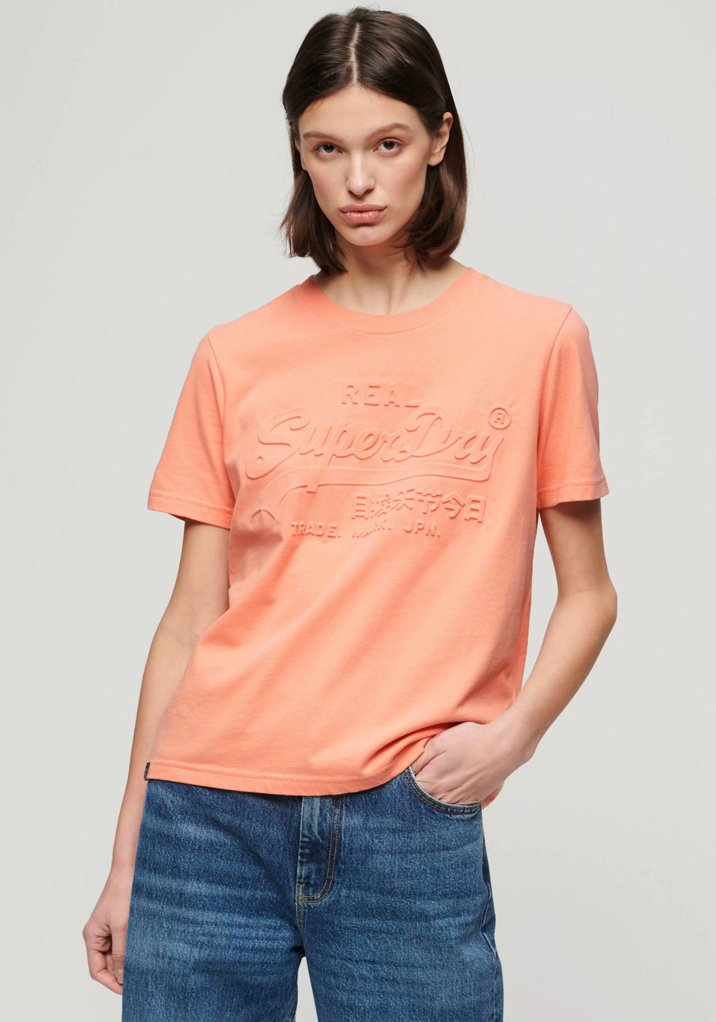 Superdry Kurzarmshirt EMBOSSED VL RELAXED T SHIRT günstig online kaufen