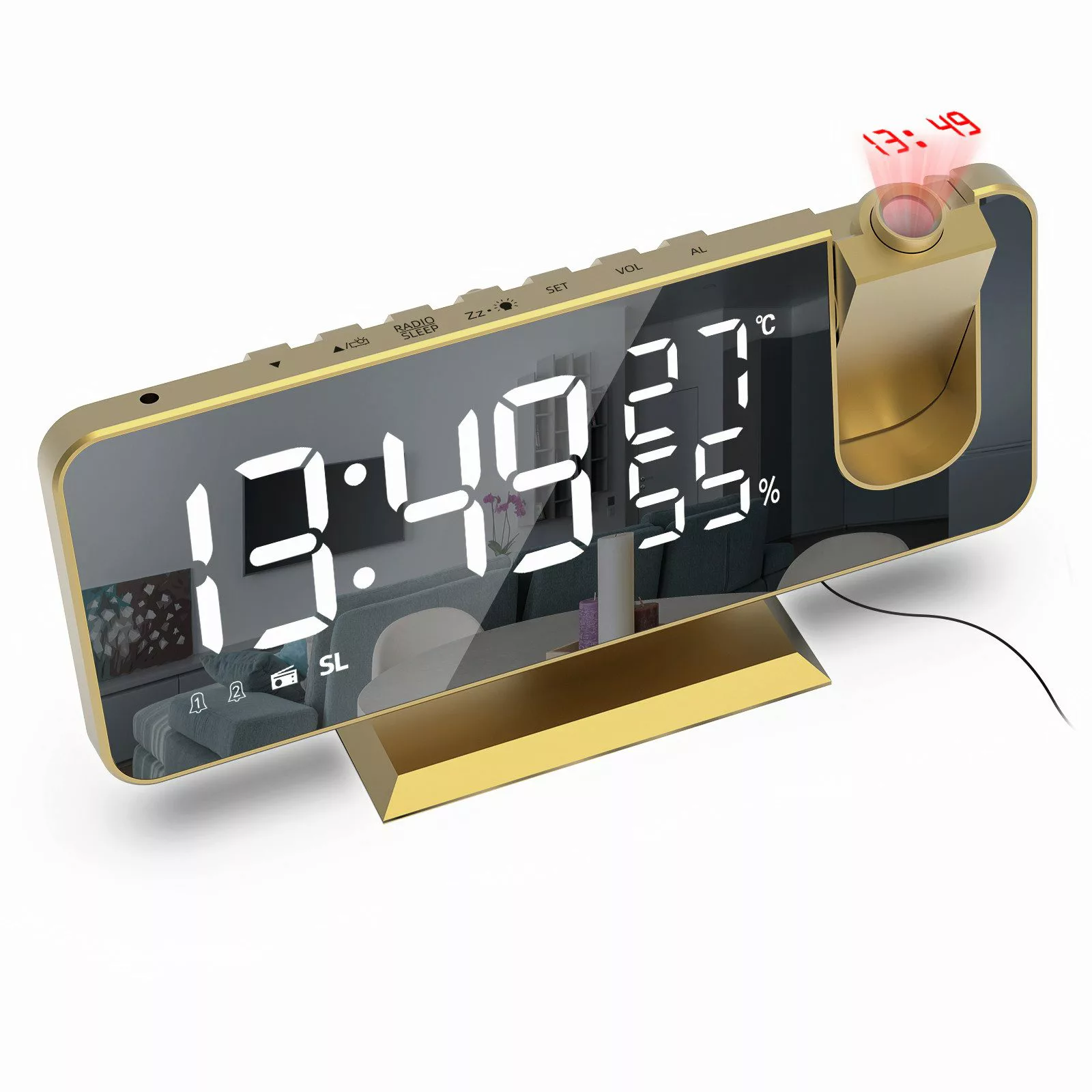 MODFU Projektionswecker Digital Wecker Radiowecker Digitalwecker günstig online kaufen