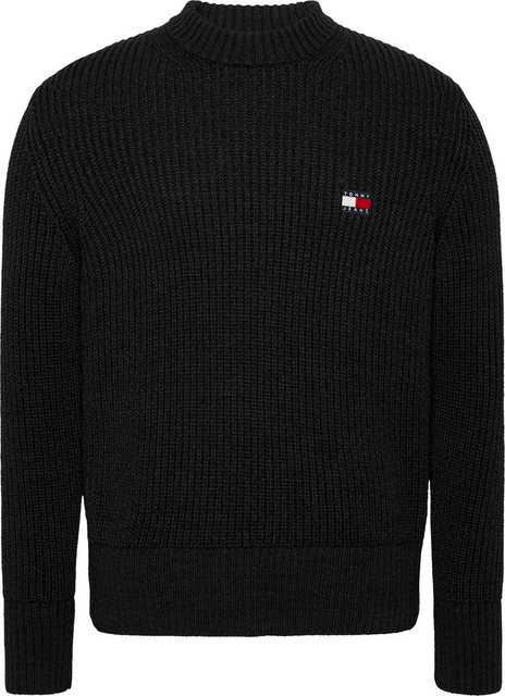 Tommy Jeans Rundhalspullover TJM REG BADGE TEXTURED CNECK EXT in Unifarbe günstig online kaufen