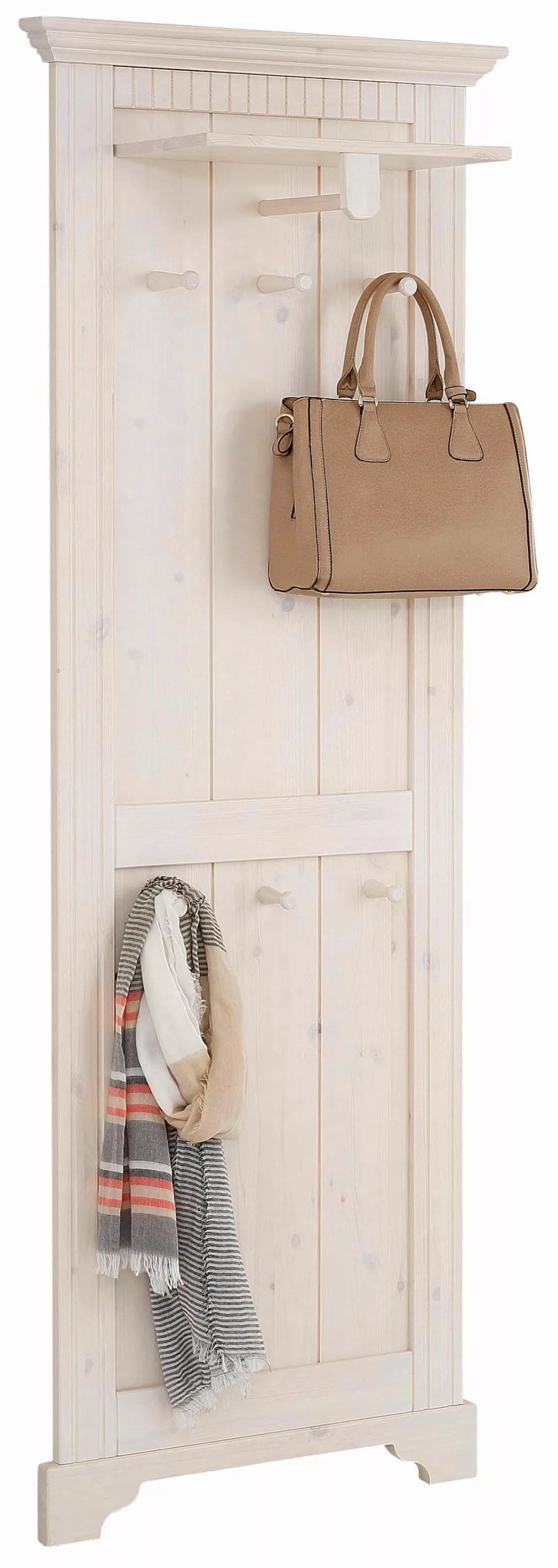 Home affaire Garderobenpaneel "Rustic", aus massiver Kiefer, Breite 64 cm, günstig online kaufen
