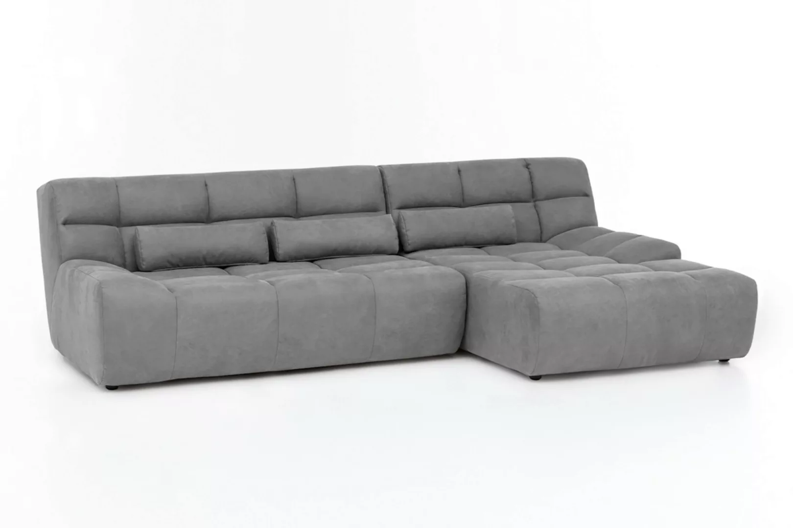 KAWOLA Ecksofa SETO Big Sofa Microfaser grau günstig online kaufen