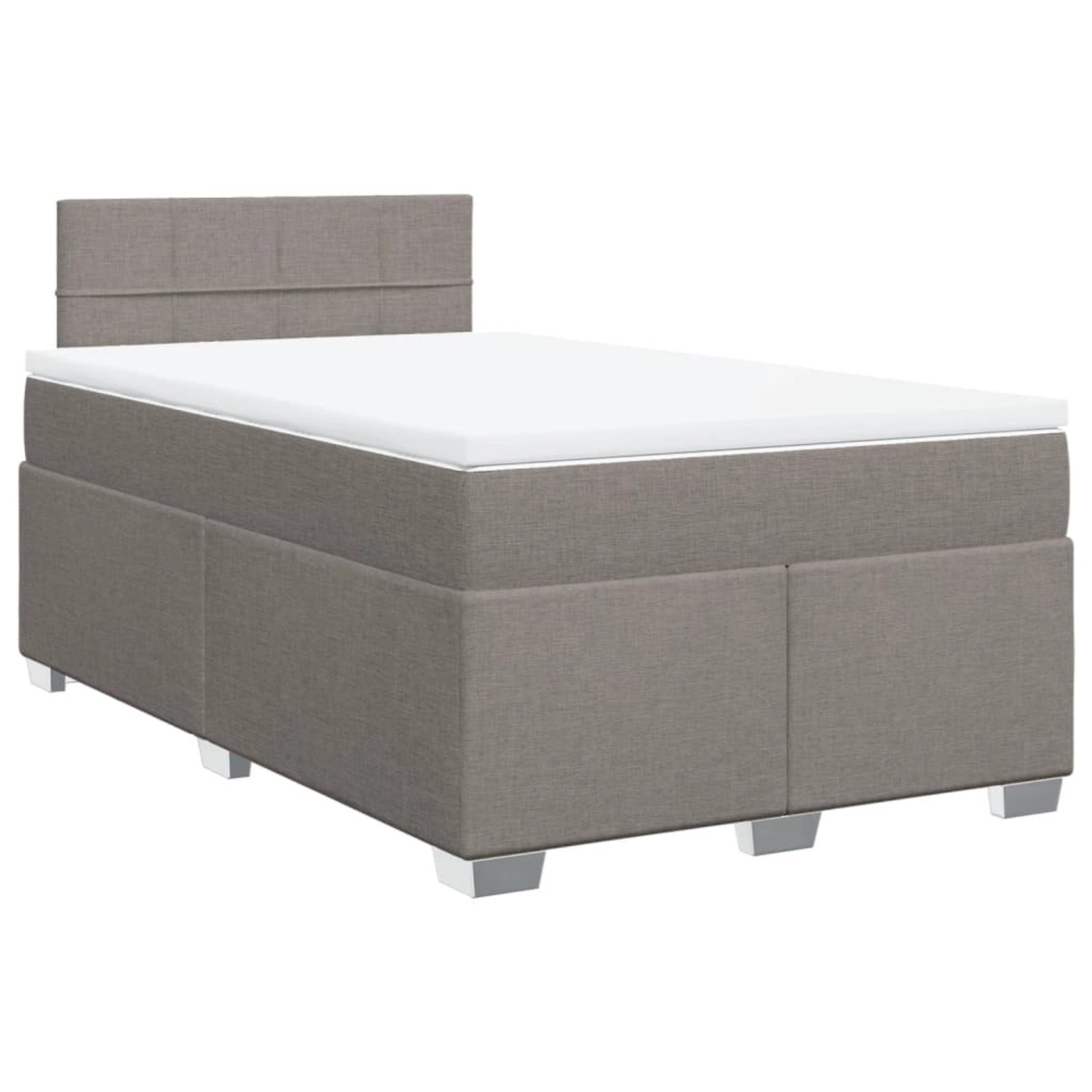 vidaXL Boxspringbett mit Matratze Taupe 120x200 cm Stoff2101588 günstig online kaufen