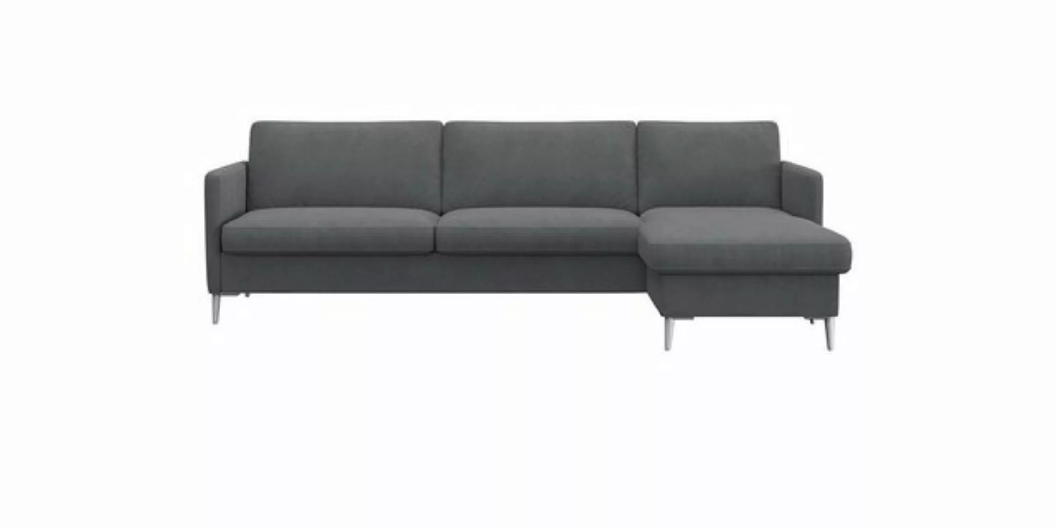 FLEXLUX Ecksofa Fiore, L-Form, schmale Armlehnen, Kaltschaum, Füße Alu günstig online kaufen