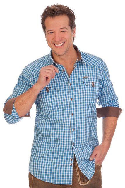 Spieth & Wensky Trachtenhemd Trachtenhemd - WASHINGTON - blau, apfelgrün günstig online kaufen