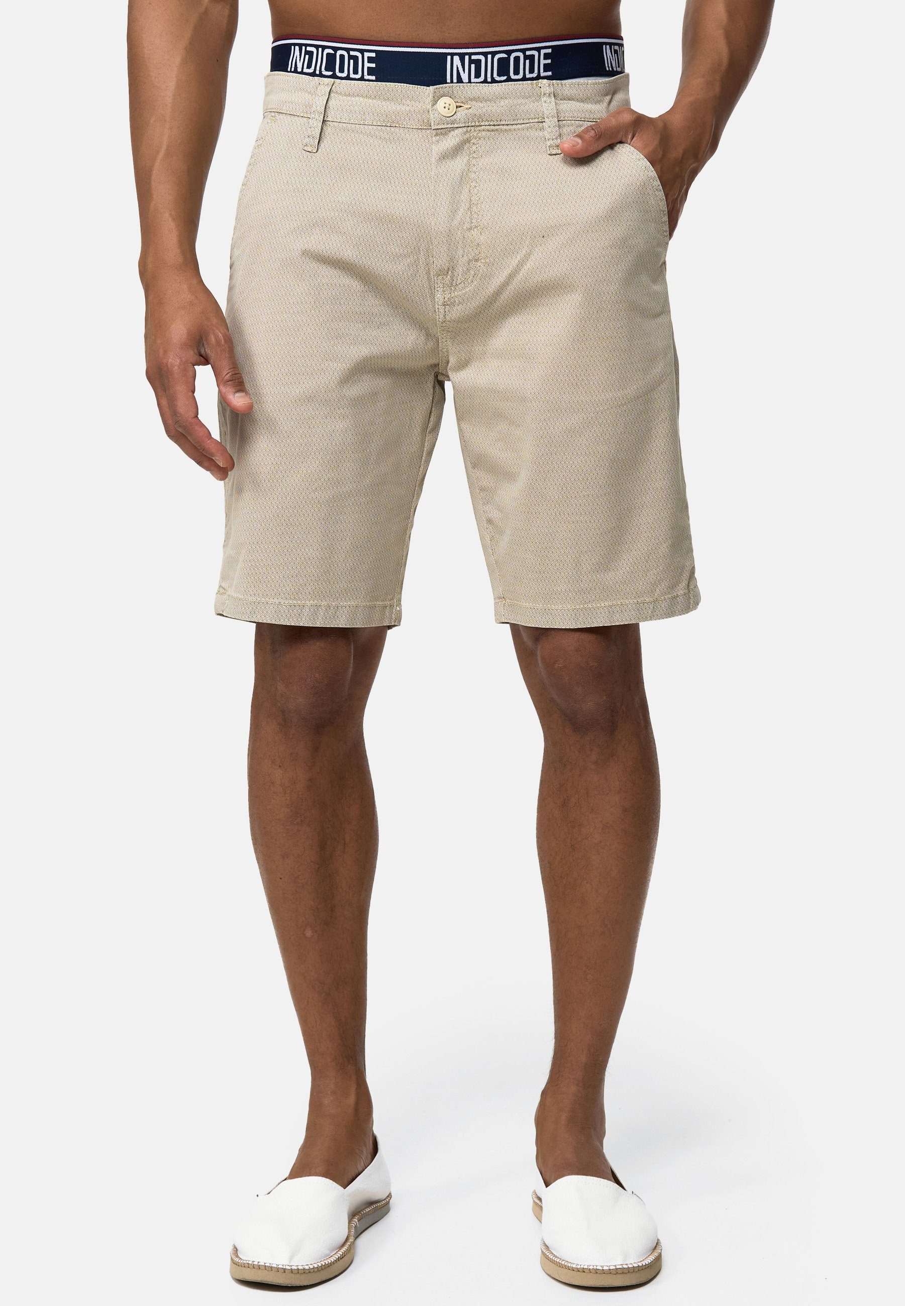 Indicode Chinoshorts Luis aus elastischer Baumwoll-Qualität günstig online kaufen