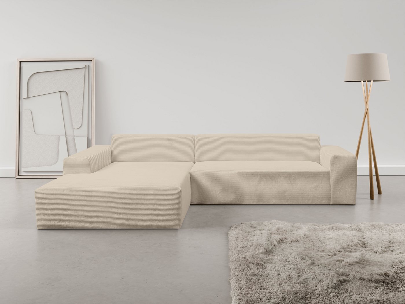 INOSIGN Ecksofa Zeus-XL, Curvy Trend Hocker mit urbaner Optik günstig online kaufen