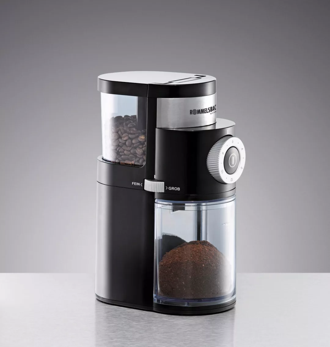 Rommelsbacher Kaffeemühle »EKM200«, 110 W, Scheibenmahlwerk, 250 g Bohnenbe günstig online kaufen
