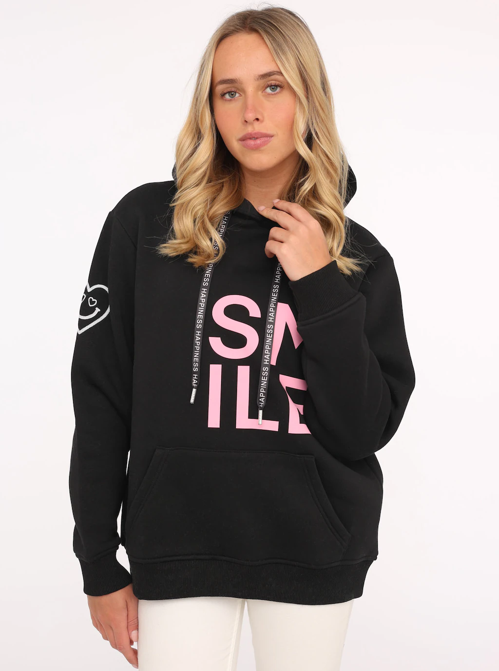 Zwillingsherz Hoodie ""Alissa"", mit SMILE Print günstig online kaufen