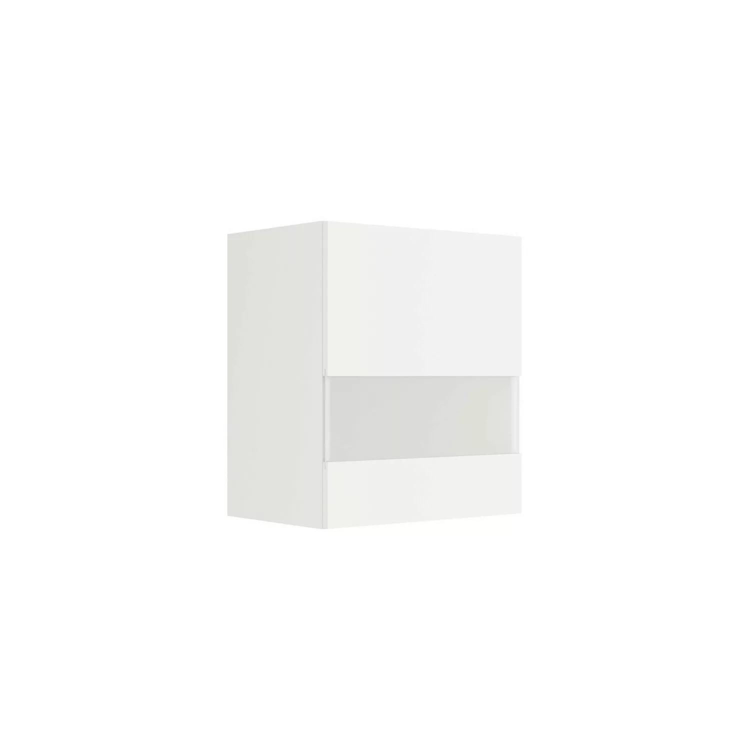 Oberschrank m. Segmentglastür 50 x 57,6 x 34,6 cm Luca932 Weiß Anthrazit günstig online kaufen