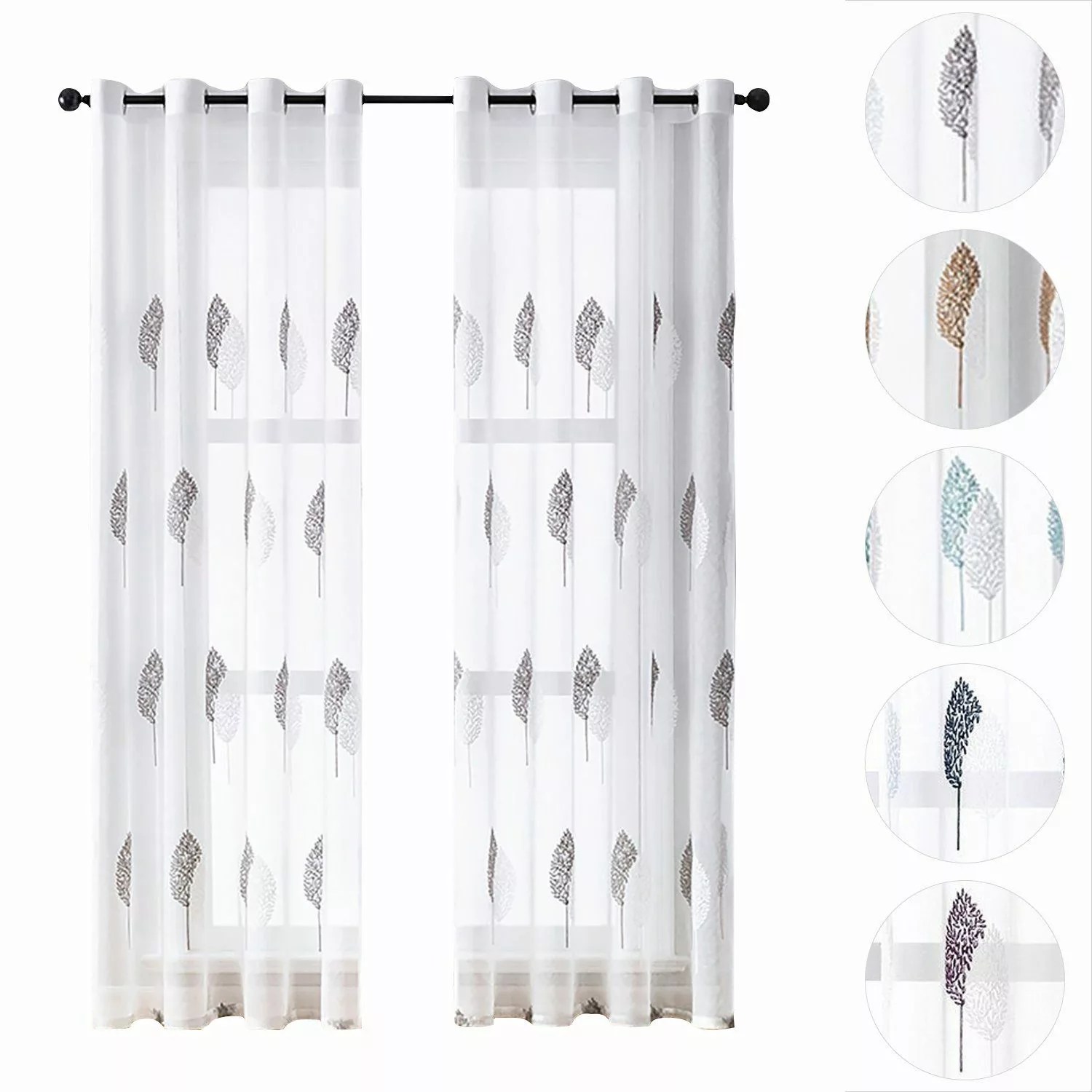 BYSURE Vorhang, Ösen (2 St), transparent, günstig online kaufen