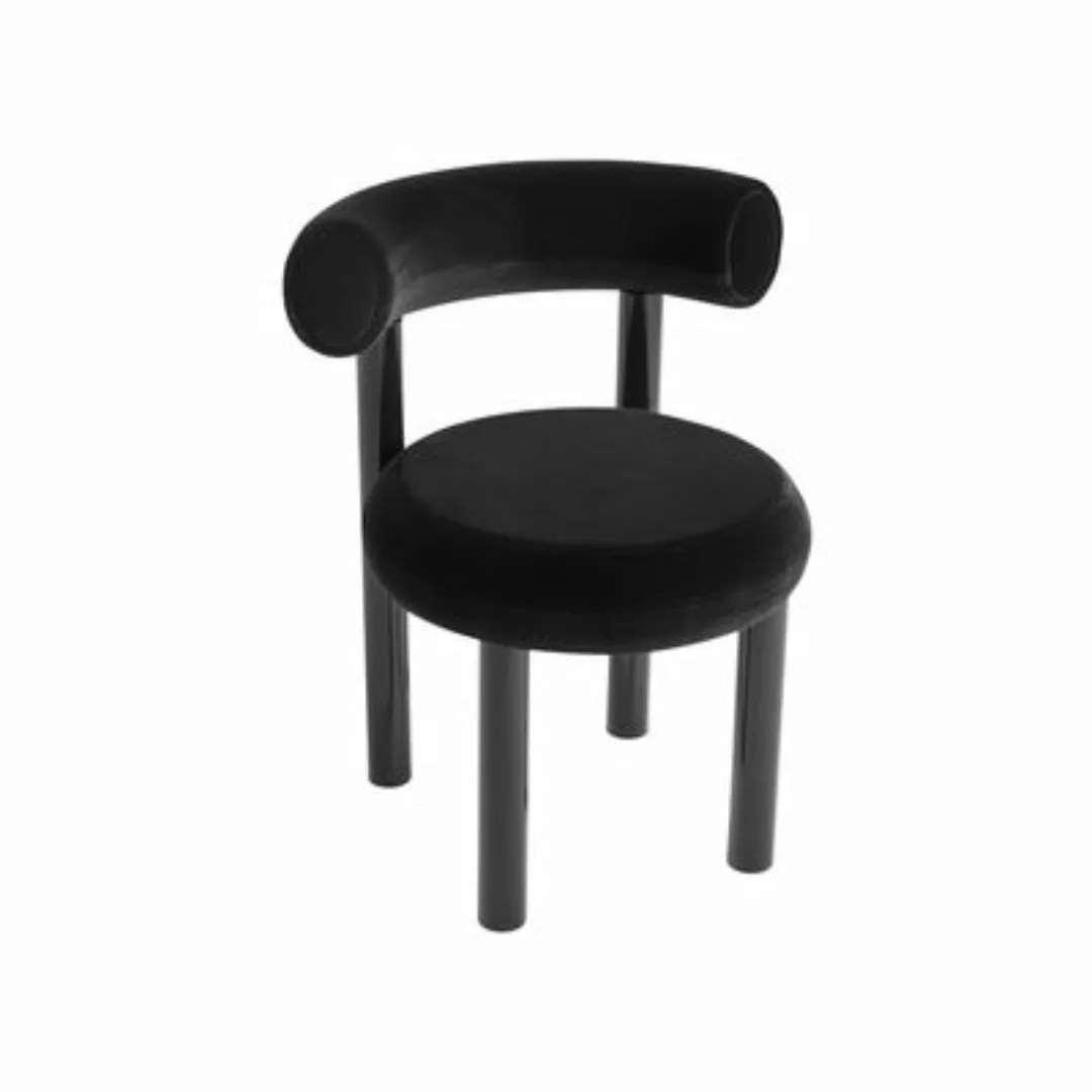 Gepolsterter Stuhl Fat textil schwarz / Stoff Hallingdal - Tom Dixon - Schw günstig online kaufen