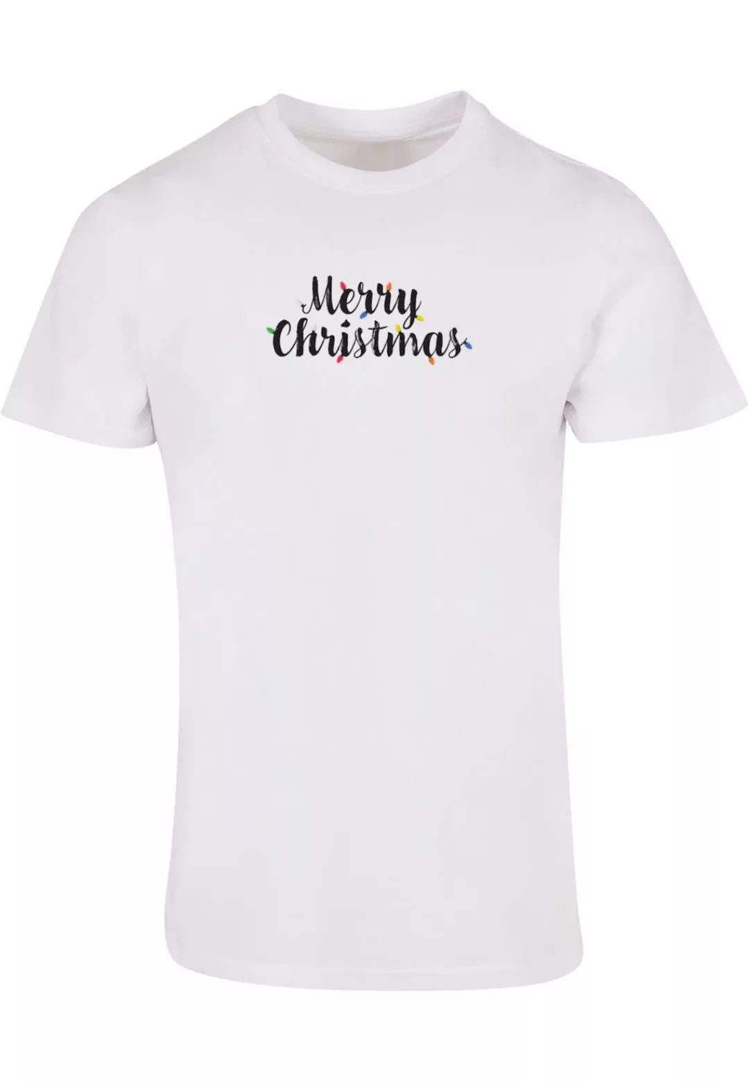 Merchcode T-Shirt "Merchcode Herren Merry Christmas Lights Basic Round Neck günstig online kaufen