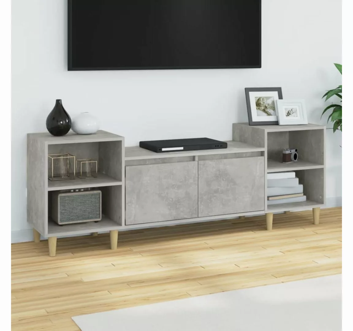 furnicato TV-Schrank Betongrau 160x35x55 cm Holzwerkstoff günstig online kaufen