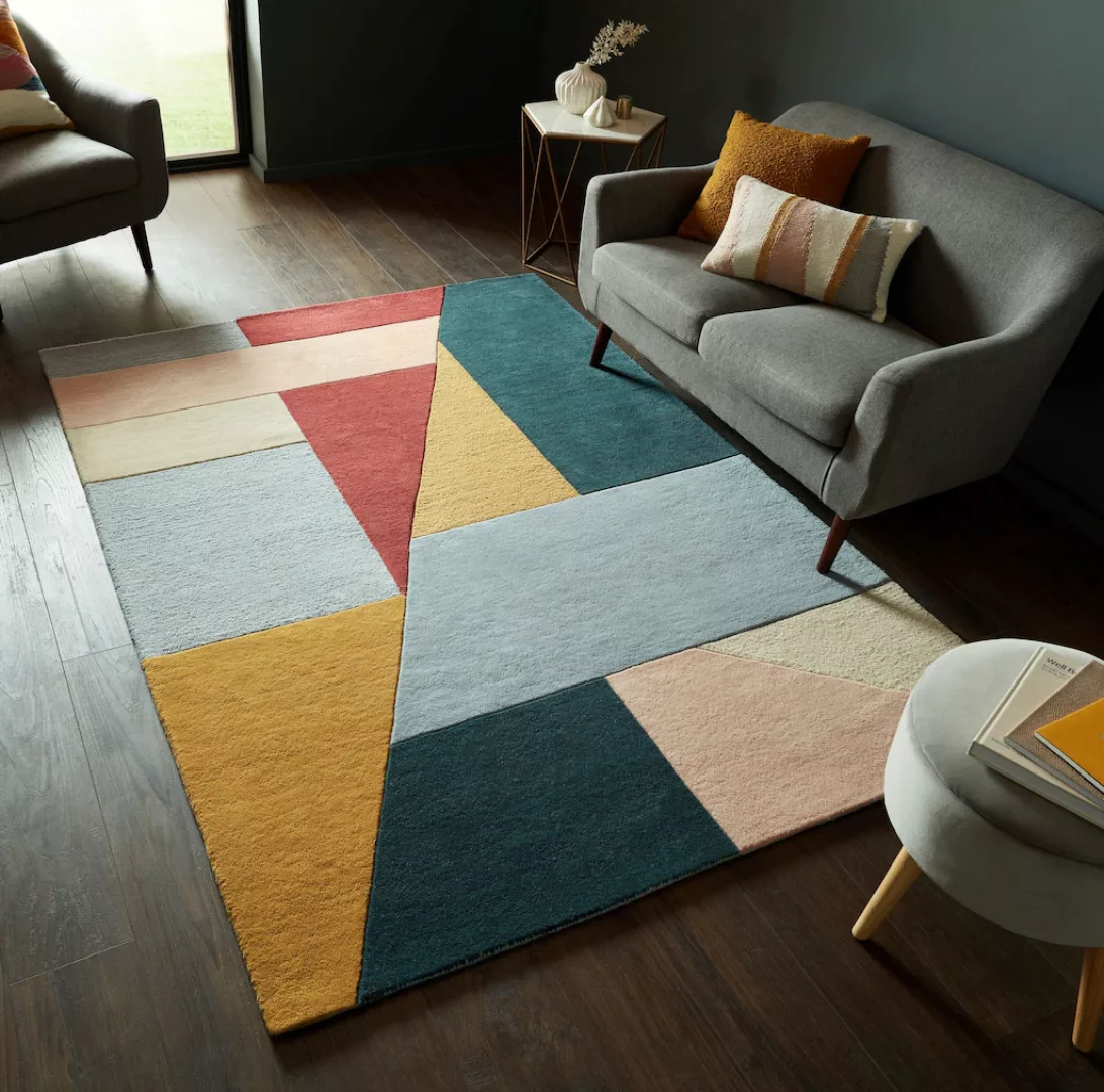 FLAIR RUGS Wollteppich »Alwyn«, rechteckig, Geometrisch günstig online kaufen