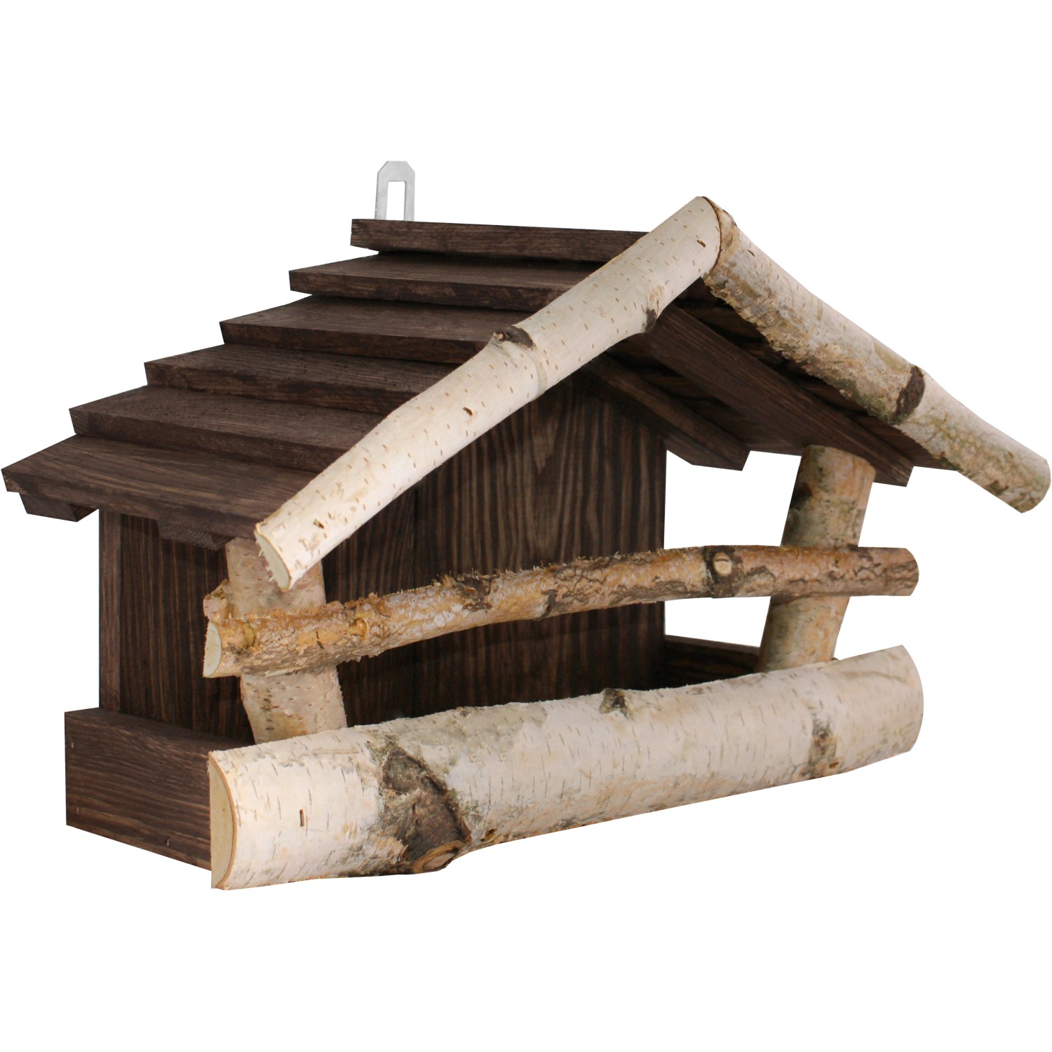 Vogelfutterhaus Birke/Pinie Braun Groß günstig online kaufen